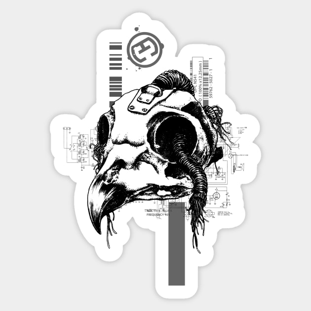 Owl Skull - Echo Gear Sticker by Karbon-K